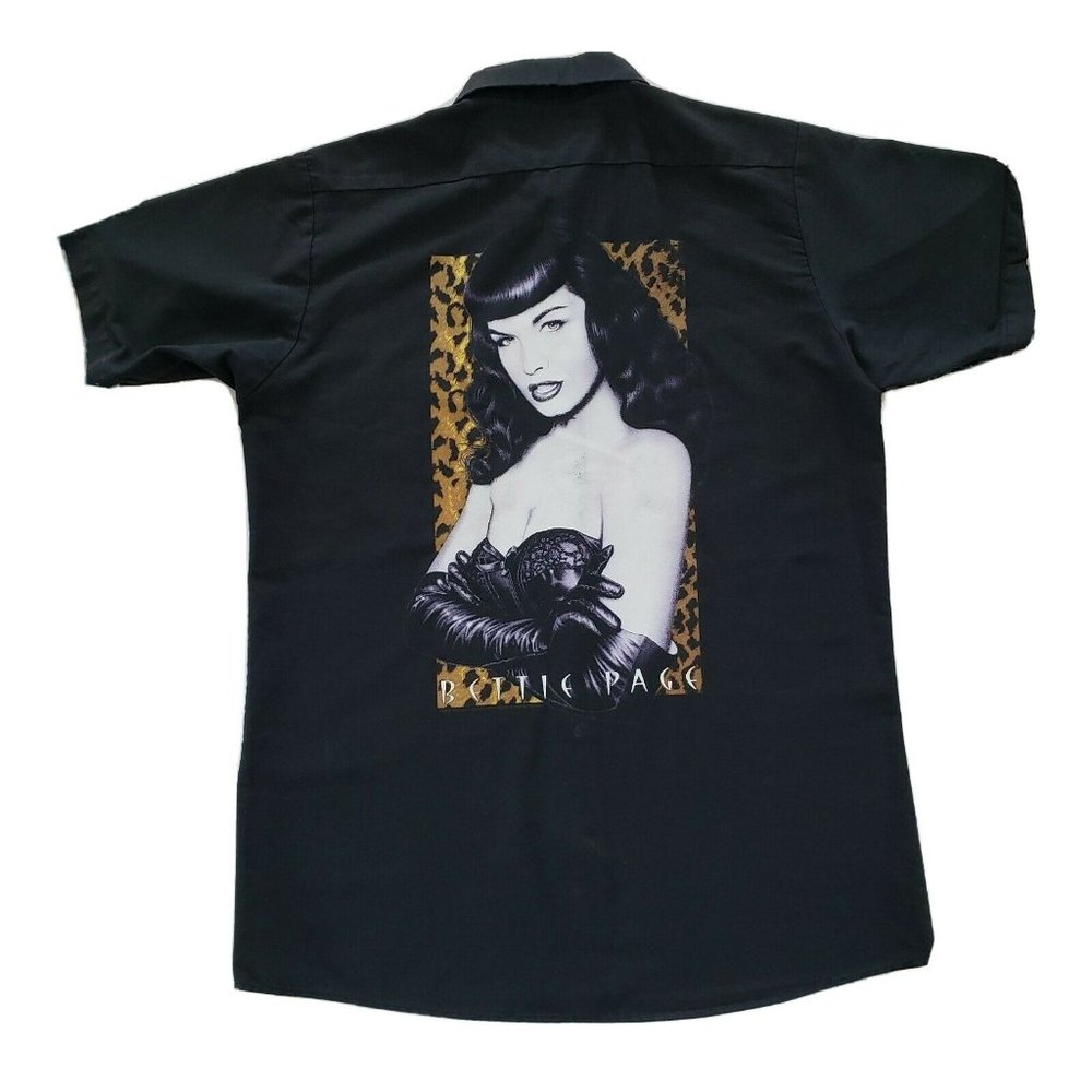 Men's Dickies Bettie Page Pin Up Shirt Size Md
